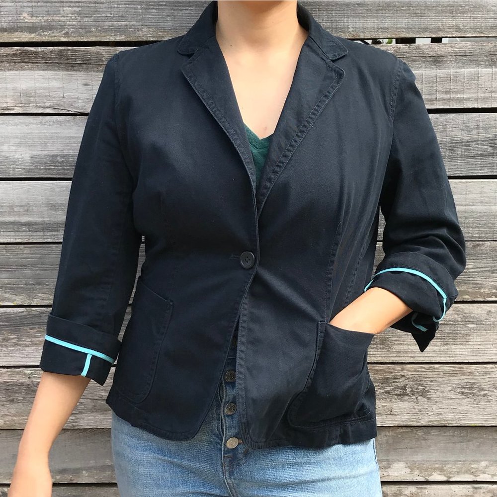J.Crew Navy Cropped Blazer